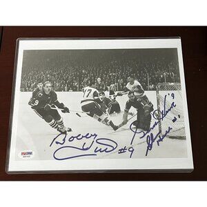 8 X 10 Photo Autographed Bobby Hull Glenn Hall Gordie Howe PSA DNA Signed Auto